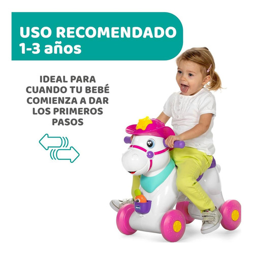 Imagen 5 de 5 de Chicco Juguete Miss Baby Rodeo Para Niña, Color Rosa