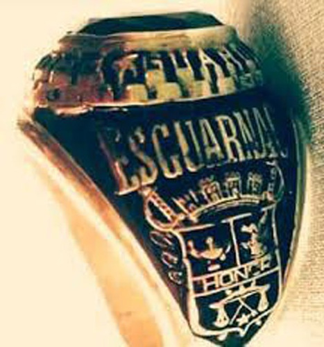 Anillo Grado 10x8 Ing. Marítima - Escuela Militar - Naval