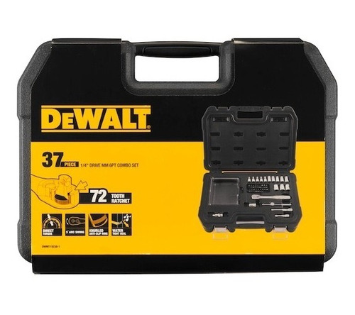 Dewalt Juego De Herramienta 37 Piezas Autocle Metrico 1/4 