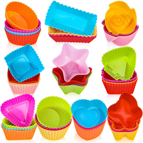 Silicone Cupcake Liners, 10 Figures, 40 Pieces