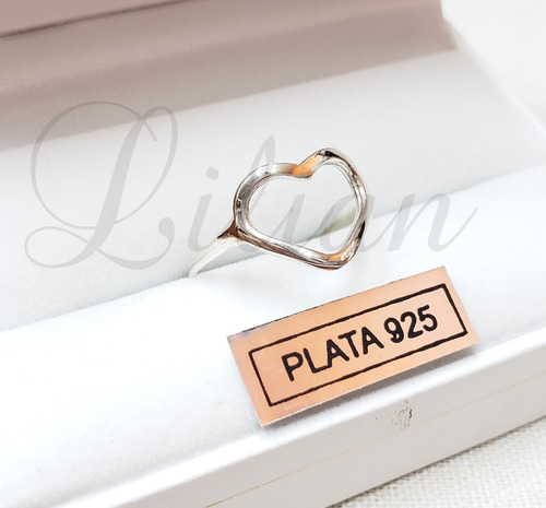 Anillo Plata 925 Corazon Mujer Mama Novia Madrina