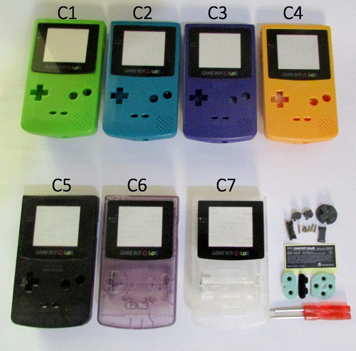 Carcaça Game Boy Color Gbc Tela De Vidro Com Chaves X E Y 
