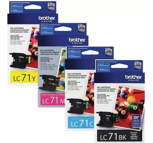 Pack 4 Tintas Brother Lc 71 (4 Colores) (bkcmy)