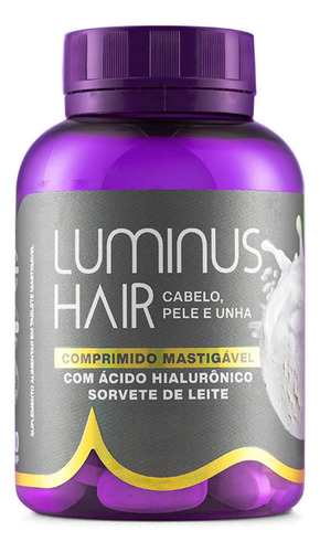 Luminus Hair Comprimido Mastigável Sabor Sorvete De Leite