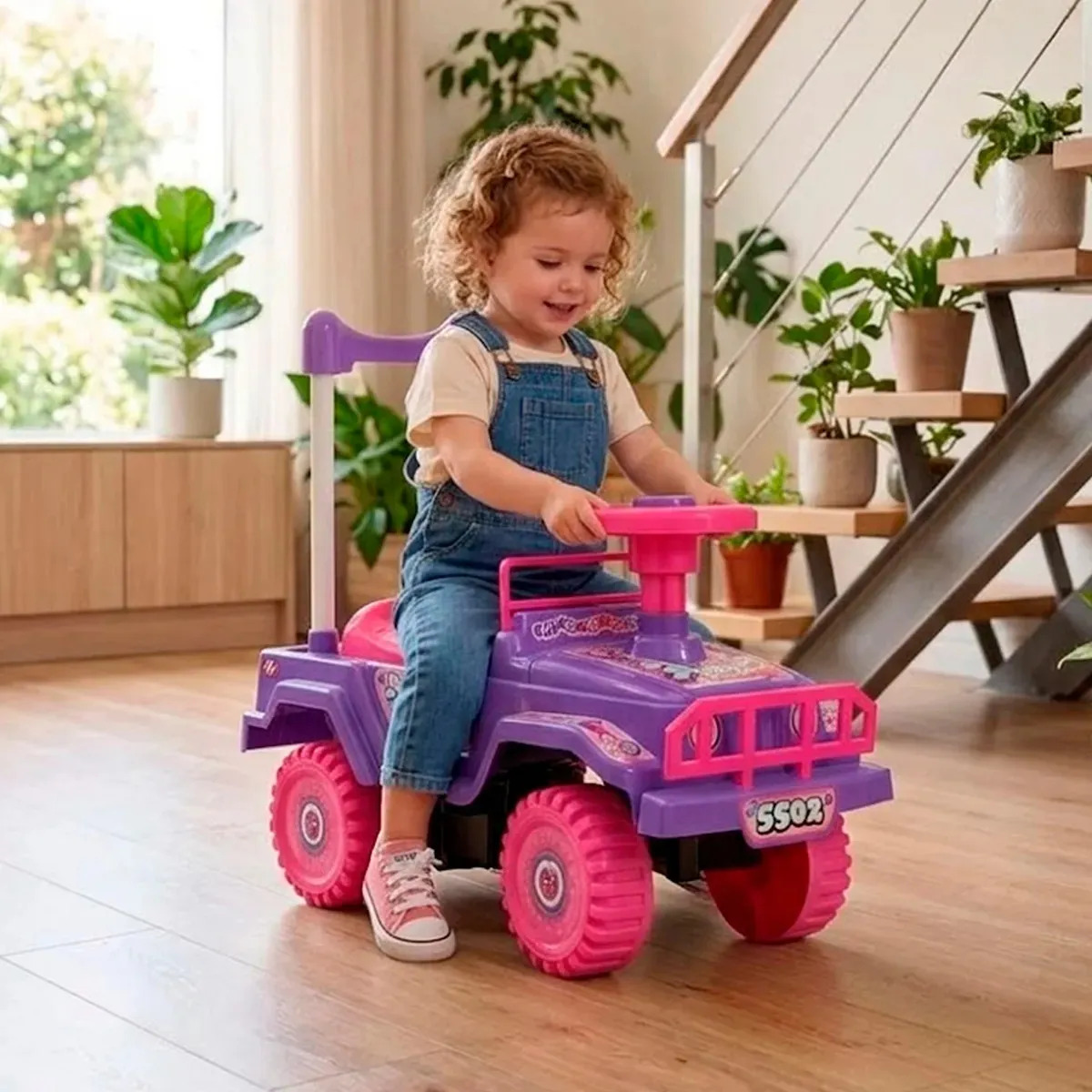 Carrito Montable Jeep Rocky Runner 1 A 4 Años My5502 Color Morado