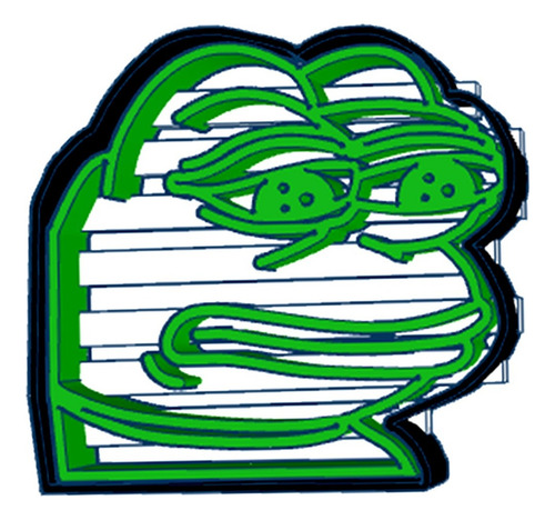 Molde Cortante Pepe The Frog Meme Rana Triste - Reposteria