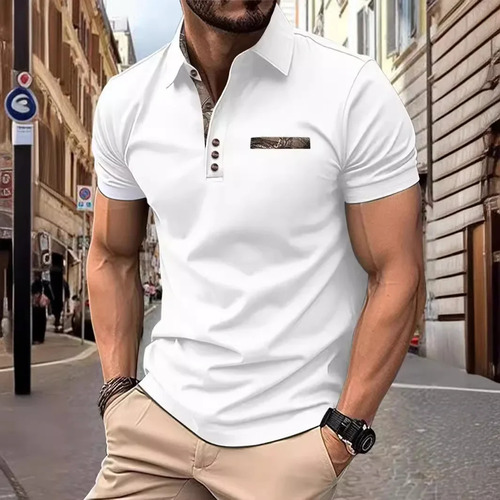 Camiseta Polo De Hombre Con Botones