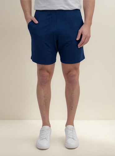 Short Masculino Curto Malha Canelada Opus