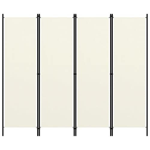 Separador De Ambientes De 4 Paneles Blanco Crema 78.7 X70.9 