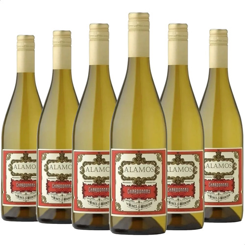 Vino Alamos Chardonnay 750ml Blanco Catena Zapata Pack X6