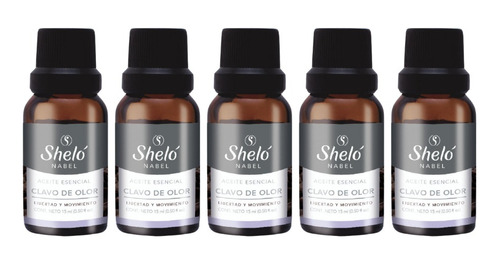 5 Pack Aceite Esencial Clavo De Olor Shelo