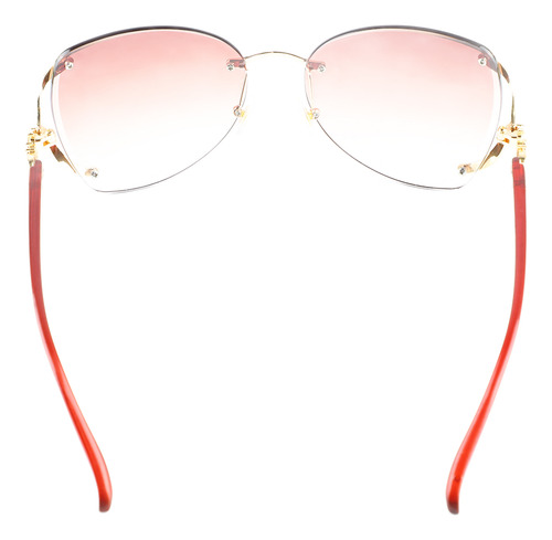 Lentes De Sol Retro De Accesorios Moda Sin Marco Para Mujer
