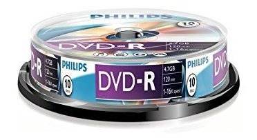 Fuso Philips Dvd-r 10 Ct De 4,7 Gb (dm4s6b10f/17)