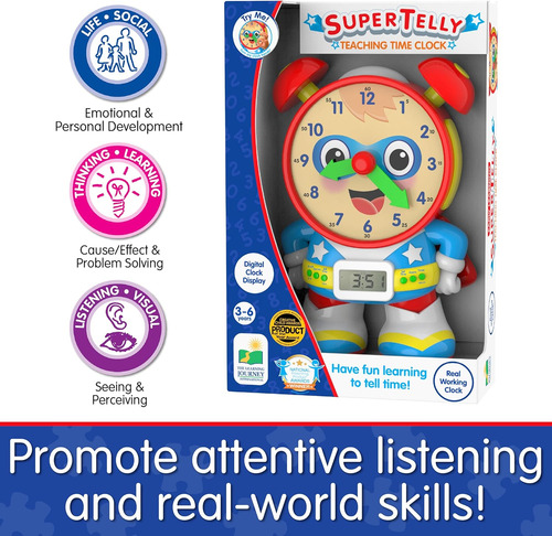 The Learning Journey - Super Telly Teaching Time Clock -...