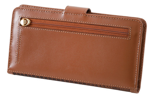 Kit De Bolsa E Carteira Em Couro Legítimo Mariart 2190 + 100 Cor Havana Desenho Do Tecido Liso
