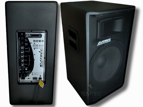 Kit Caixas De Som 15 600w Datrel Portátil Profissional
