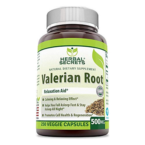Herbal Secrets Valerian Root 500 Mg Veggie Capsules Hqrcv
