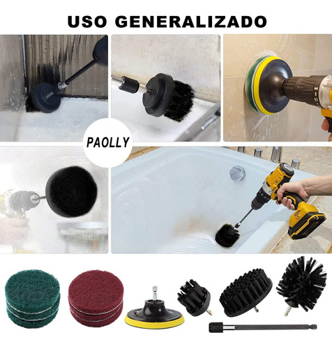Cepillo Para Taladro De Limpieza,16 Piezas Juego De