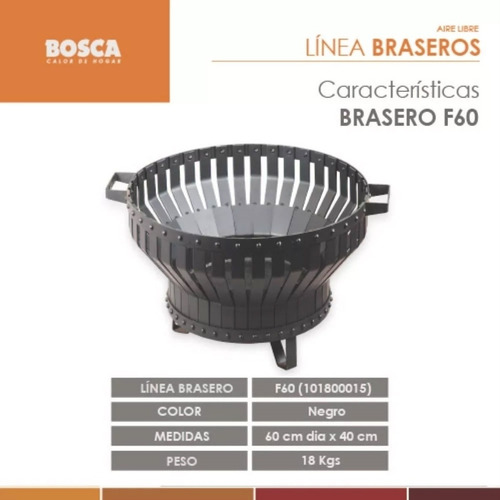 Fogonero Brasero Circular Bosca Fire Pit Asador Envio Cuota
