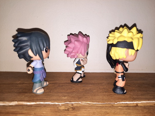 Funko Mystery Minis Anime 2015 - Lote Naruto, Sasuke Y Natsu (Usado)