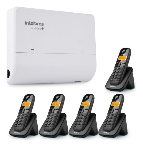 Pabx Modulare Mais 4 Tr + 12 Ramais+ 5 Ramais Sem Fio Dect.