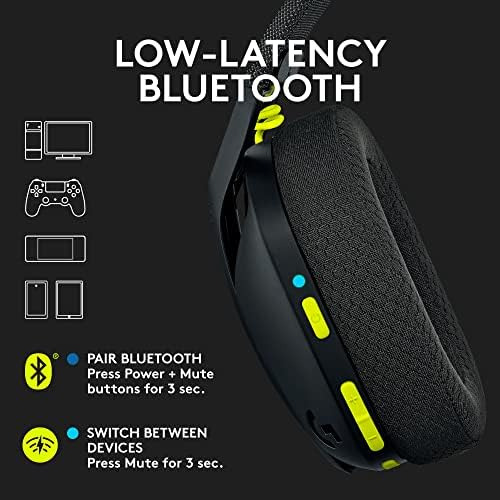 Auriculares De Juego Bluetooth Inalámbricos Logitech G435 Li