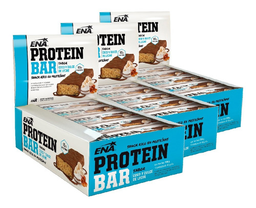Imagen 1 de 2 de 3 Cajas Protein Bar Ena Barra Proteica Proteina En Barra