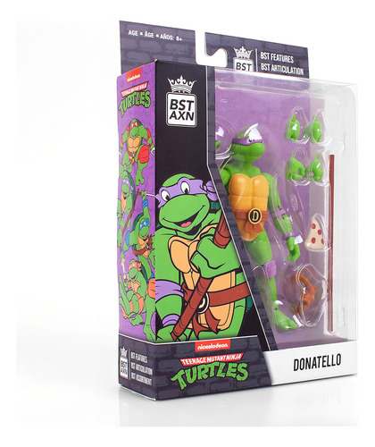 Figura De Acción Donatello - Bst Axn, Ninja Turtles 5 Pulgad