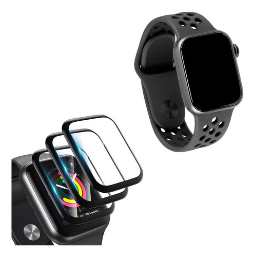 Malla Reloj + Vidrio Templado Compatible Apple Watch 38 Mm
