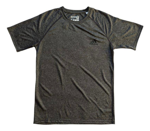 Remera Deportiva Hombre Gris Original Adidas Tee M (Usado)