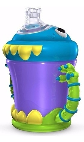 Vaso Con Manijas Para Bebe Nuby Antiderrame Monster Con Pico