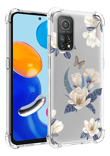 Funda Para Xiaomi Redmi Note 11 (4g), Reforzada(flor Blanca)