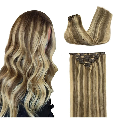 Extensiones De Cabello Humano 100% 120gr 20in Rubio Dorado R