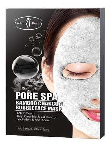 Mascarilla Facial Con Espuma De Carbón | Pack X 5