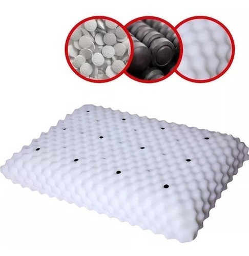 Travesseiro Magnético E Fir Relaxamento Cervical Cor Branco