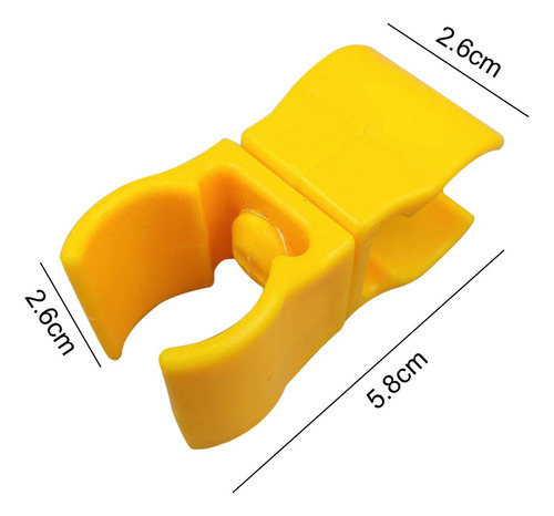2 X 10 Uds. Clip Conector Para Poste De Bandera De Amarillo