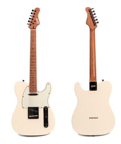 Guitarra Eléctrica Telecaster Pro Luxars Micros Alnico Color Vintage White Material Del Diapasón Maple Orientación De La Mano Diestro