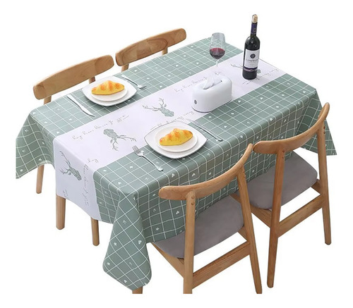 Mantel Desechable Verde De 1 Pieza, Funda Impermeable Para F