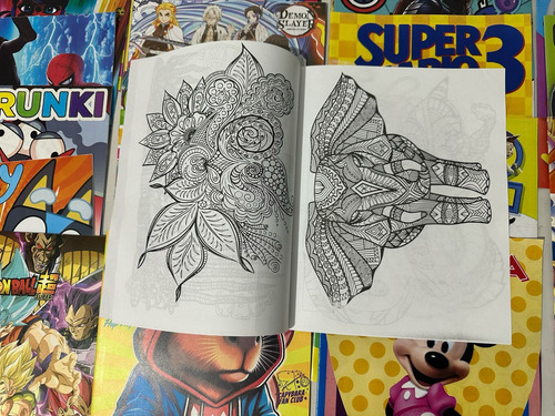 12 Libros Para Colorear E Iluminar Surtidos Con Crayones