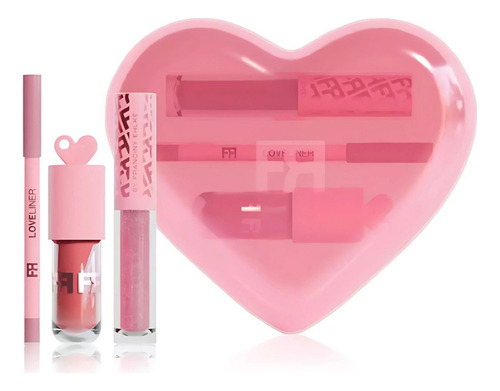 Kit Gloss Love Kit Fran By Francine Ehlk + Argola Chaveiro Rosa
