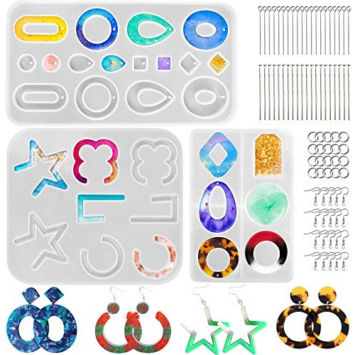Moldes De Resina Pendientes, Kit De Fabricación De Joy...
