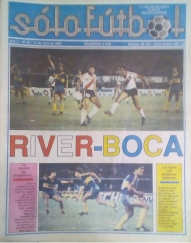 Solo Futbol N°93 Poster Boca.river 1 Boca 1.figuritas Lujan