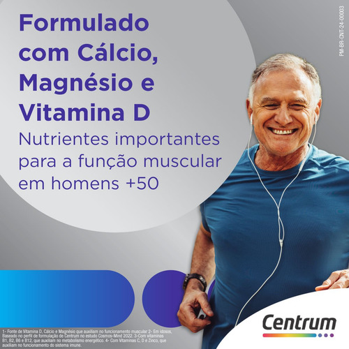 MultivitamĂnico Centrum Select Homem 50+ 60 Comprimidos