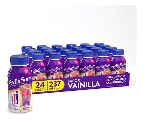 Pack X24 Bebidas Pediasure Sabor Vainilla 237ml C/u Abbott Vainilla