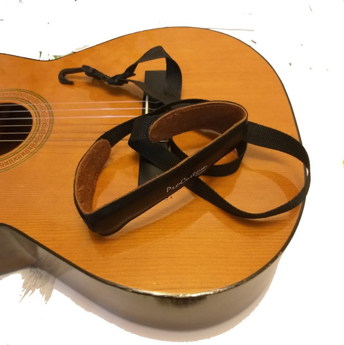 Imagen 6 de 6 de Correa Colgador Para Guitarra Clásica Cuero Semi Acolchado