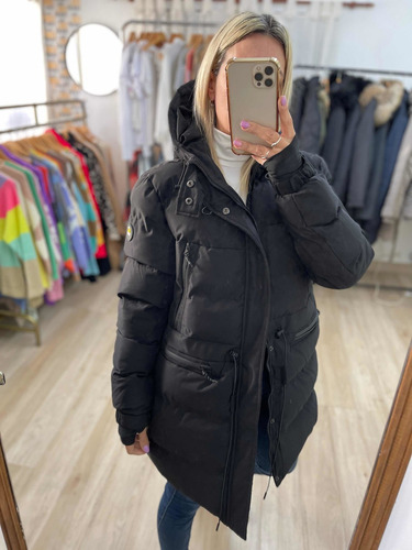 Imagen 4 de 10 de Campera Puffer Larga Inflable Impermeable Mujer The Big Shop