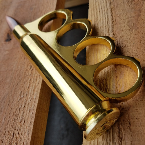 Boxer Full Metal Jacket Acero Bullet Knuckle Manopla 2446 Color Dorado