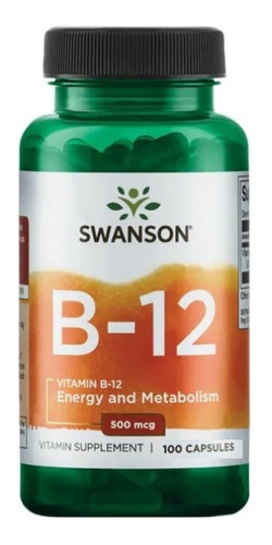 Vitamina B12 500mc Energia Y Metabolismo 100 Capsulas Eg B11