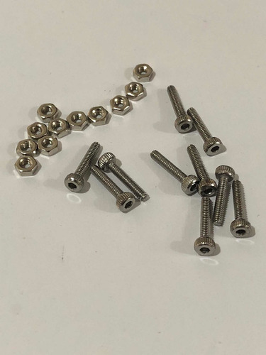 Tornillos M2x10mm Tapa Hexagonal 10 Piezas Tuerca