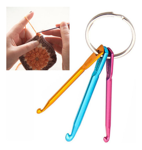 3 Unids / Pieza Ganchos De De Aluminio Agujas De De Color